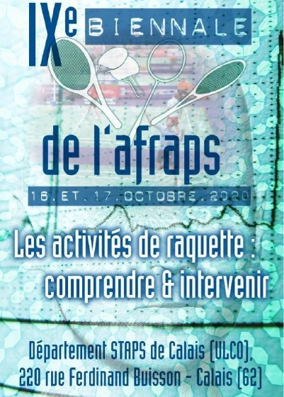 Appel à communication Colloque international scientifique et professionnel : "Regards croisés sur les sports de raquette : comprendre & intervenir"